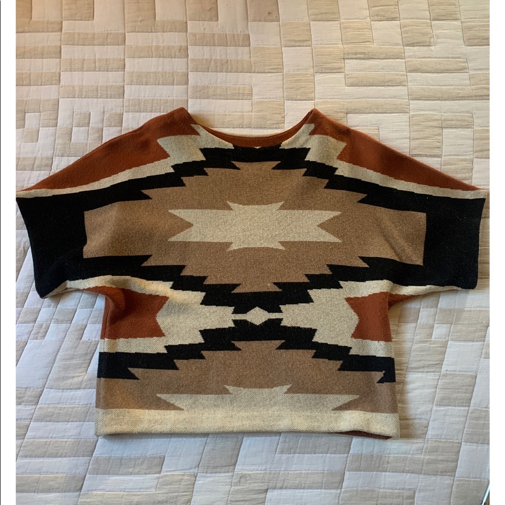 THML Anthropologie Aztec geometric sweater